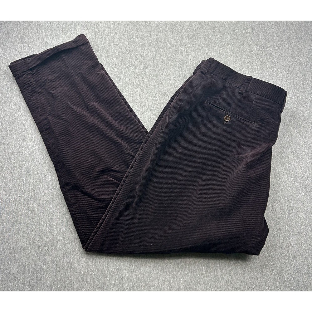 JB Britches Torino Corduroy Pants Made‎ in Italy Men's 38x33 Wine Cuffed